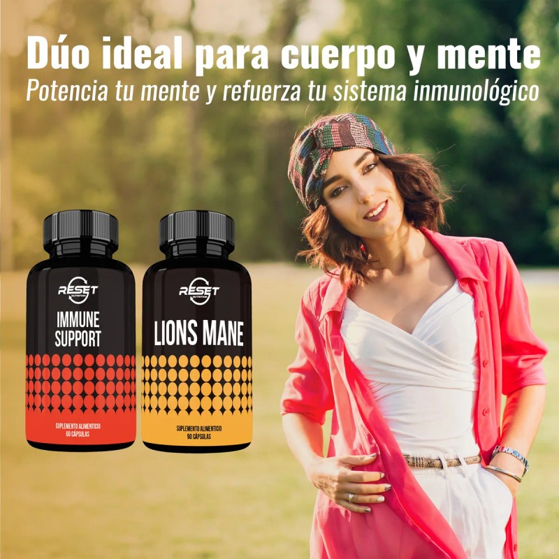 Reset Nutrition Kit Lions Mane Energa Mental E Inmunidad Sin