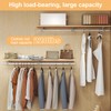 bimiti Wall Mounted Clothes Rack - Solid Wood Closet Storage