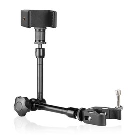 11" Adjustable Magic Arm and Super Clamp with 1/4" and 3/8" Screw Holes for Camera Rig, Monitor, Flashlight, Sport Camera Rig