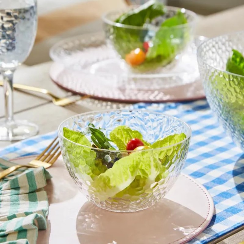 eMKay® Pack of 2 Small 1L Reusable Plastic Serving Bowls