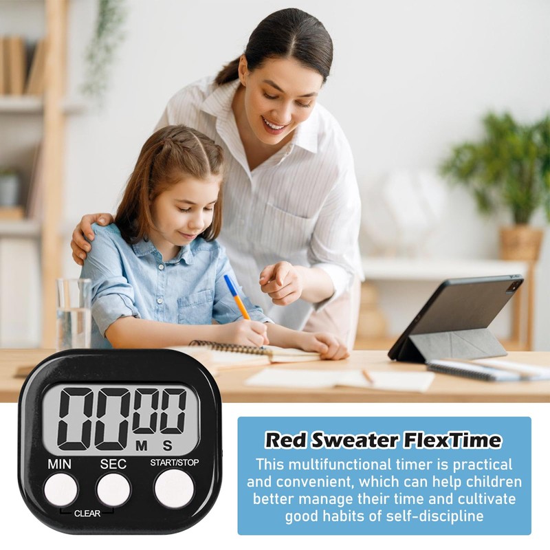 Pack of 6 Digital Kitchen Timer, Digital Timer, Digital Kitchen