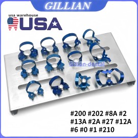 Unbranded Dental Rubber Dam Clamps Stainless Steel Endo Restorative Barrier Clip With Tray