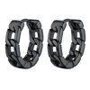 Black Hoop Earrings For Men Novelty Cuban Link Thick Small