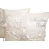 Set of 2 Ivory Wedding Kneeling Pillows, Embroidered Nuestra Boda
