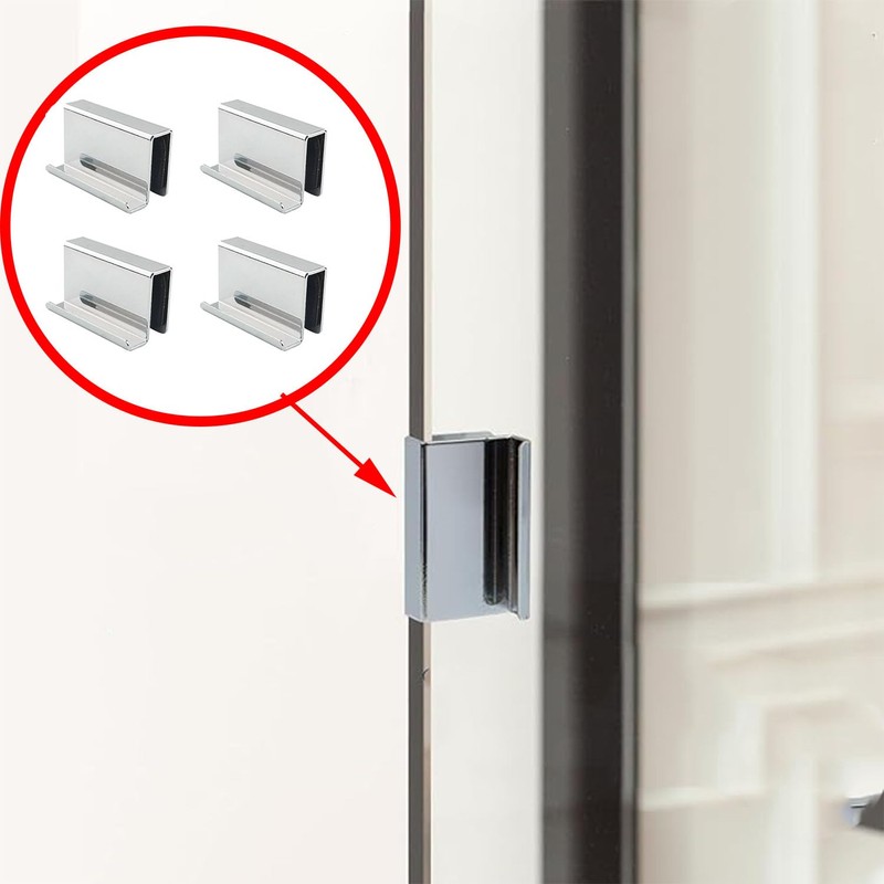 CHENJIN 4PCS Glass Door Handle 1.6 Inch Stainless Steel Window