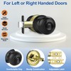 AEEKEL 10 Pack Privacy Door Knob, Matte Black Door Knobs