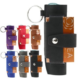 HOREJIA Storage Case Compatible with Iluma One Iluma i One Compatible Case Iluma One Compatible Cover for Iluma One Suitable for IQOS Hit Stick Storage PU Leather Made Easy to Carry with Carabiner