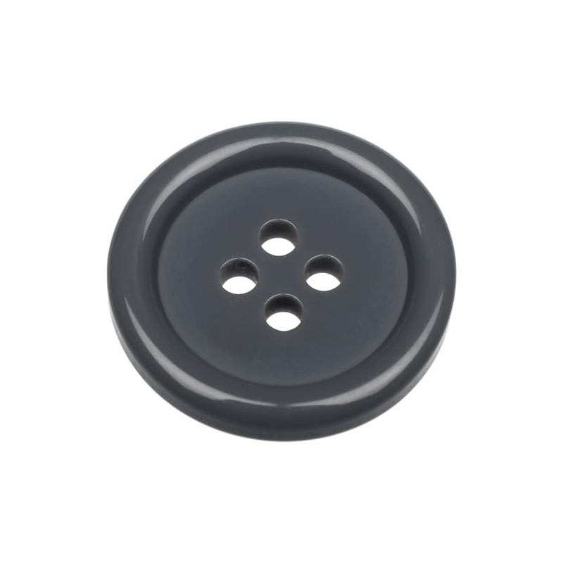 Pack of 6 Grey Sew on 20mm Round Buttons Flat