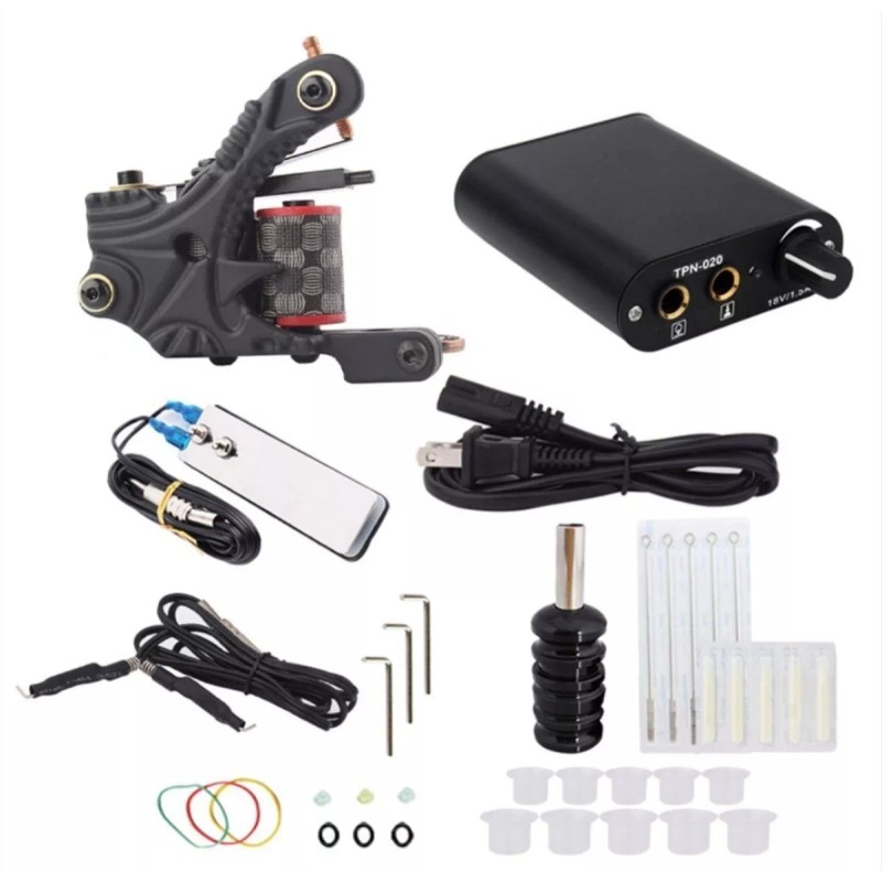 Viper Kit Para Tatuar Completo Maquina Bobinas Principiantes