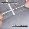Spotjoy Rectangle Table Cloth, Elastic Fitted Flannel Backed Plastic Table