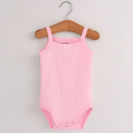 Blueleyu Baby Girls Spaghetti Strap Bodysuit SleevelessTank Top Cotton Baby One-Pieces Pack of Baby Summer Clothes (6-9 Months)