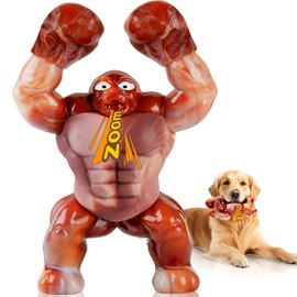 Furdog Tough Dog Toys for Aggressive Chewers – Indestructible Chew Toys for Medium & Large Dogs, Squeaky Toys to Keep Them Busy, Reduce Anxiety, Bacon Flavor