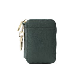 Liz Days Key Case, Smart, Genuine Leather, Simple, Stylish, Carabiner, Separate Type, green (dark green)