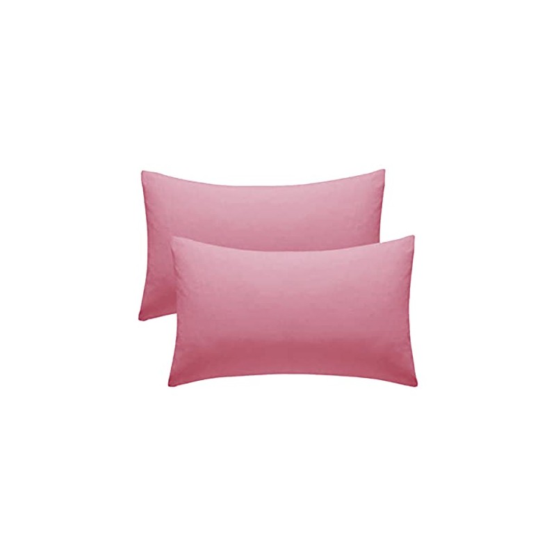Pink Pillow Cases 2 Pack Hotel Quality Poly Cotton Pillowcases