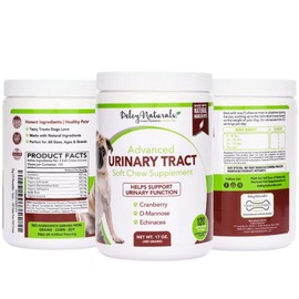 Deley Naturals Dog UTI Prevention - 120 Grain Free Soft Chews - Incontinence, Bladder, Kidney & Immune System Support - Cranberry Pills - D-Mannose & Echinacea - Made in USA - Natural Chicken Flavor