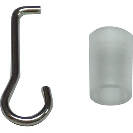 Horizontal Wood or Aluminum Mini Blind Tilt Wand Wire & Sleeve Collar Set (J Shaped Wire)