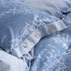 OREISE Duvet Cover Set Full/Queen Size Washed Cotton Yarn, Jacquard
