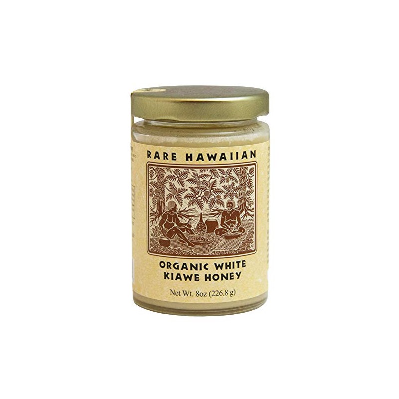 Rare Hawaiian Organic Kiawe White Honey (8-Ounce Jar)
