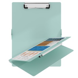 Nursing Clipboard with Nursing and Medical Edition Cheat Sheets Nursing School Essentials - Aluminum Foldable Nurse Clip Boards Essential Accessory for Efficient Patient Care (Mint)