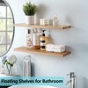 Gieanoo Floating Shelf, 30cm Solid Oak Wood Rustic Wall Shelf