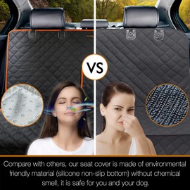 iBuddy Car Seat Cover Waterproof Back Seat Cover for Kids and Dogs Without Smell Heavy Duty and Nonslip Rear Seat Protector Non Stick Fur Bench Seat Cover for SUV Van Easy to Install Machine Washable