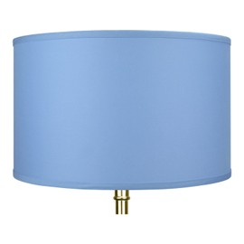FenchelShades.com 18" Top Diameter x 18" Bottom Diameter 11" Height Cylinder Drum Lampshade USA Made (Periwinkle)