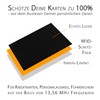 FreeHaveFun Ladies Large Long Leather Wallet RFID Protection, black, Elegant