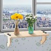 oyhqes Wooden Window Plant Shelf Stands, 22" Sill Extender for
