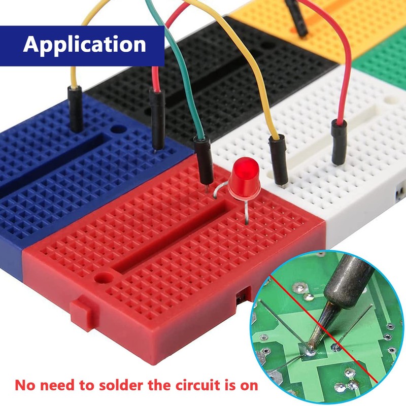Xiatiaosann 140pcs Breadboard Assortment kit, With 2Pcs 830 Tie Points