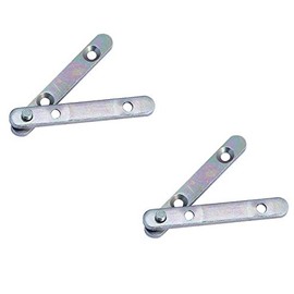 2x GedoTec Tap band Drill-in hinge Door hinge with one equal long Cloth Opening angle 180° Steel yellow chromated Brand quality - 65 x 65 mm