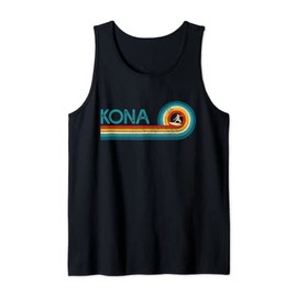 Kona Hawaii Surf Vintage Beach Surfer Surfing Gift Tank Top