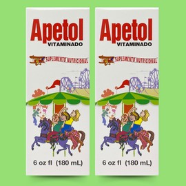 Menper Apetol 6 fl oz Liquid Supplement – With B Vitamins for Children (2-Pack)