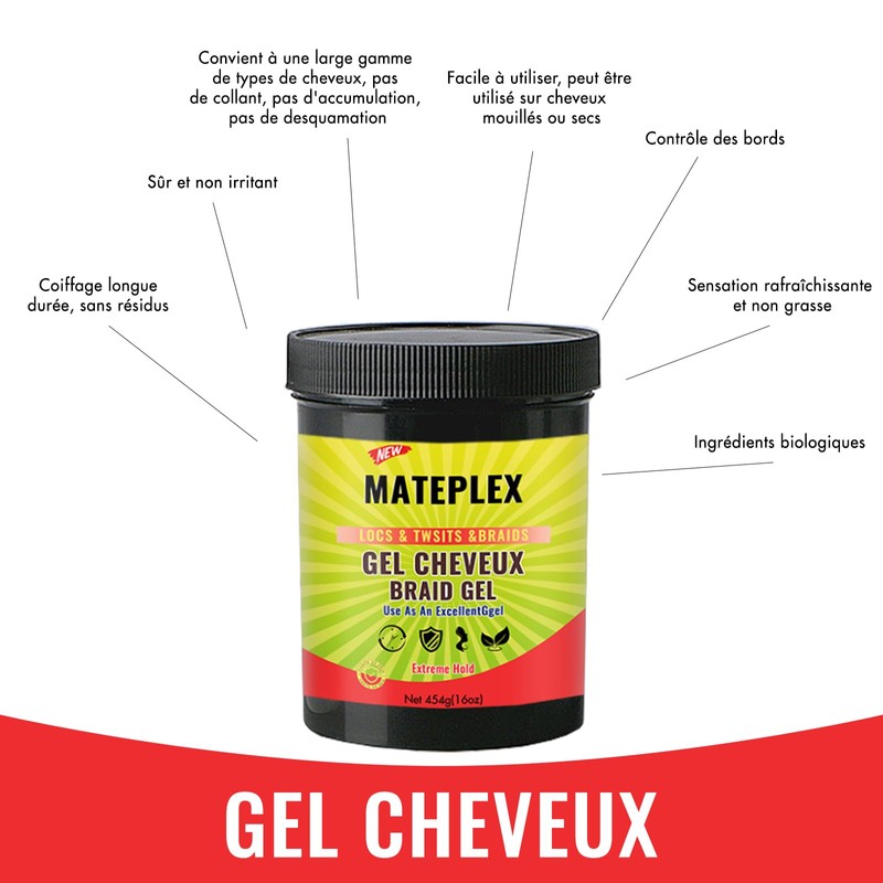 Mateplex Gel & Gele für lockiges Haar – langer Halt,