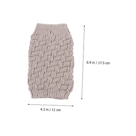 Baluue 1 Pair Knee Pads Rodilleras Para Gym Mujer Running Knee Sleeve Cable Knit Leg Warmers Winter Knee Warmers Hinged Knee Braces Short Women Crochet Boot Kneecap Beige Acrylic