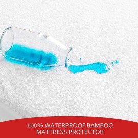 Moonsea 4-Pack Crib Sheet Set Bamboo Waterproof Protector Fits Standard Cribs 52"x28"