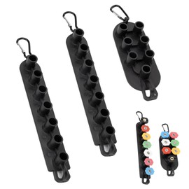 3Pcs Pressure Washer Nozzle Holder Holds 7 Nozzle Compact Nozzle Tip Holder Spray Tips Storage Organizer with Hanging Clip for Power Washer Heads 1/4 Inch Quick Connect Spare Nozzles