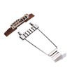 6 String Guitar Metal Tailpiece Adjustable Wooden Bridge Replacement String