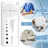 Geiserailie 4 Pcs Medical Ruler with Wound Measuring and Pupil