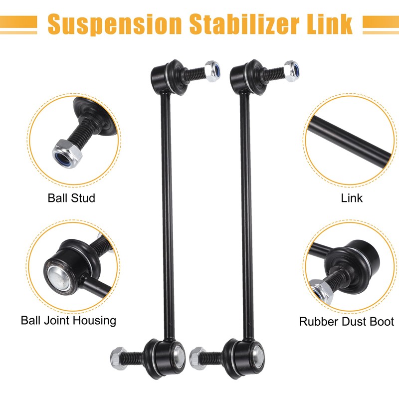 QUARKZMAN 2 Piece Front Stabiliser Coupling Rod Set for Fiat