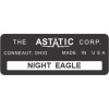 Universal Night Eagle D-104 Astatic microphone Head restoration label