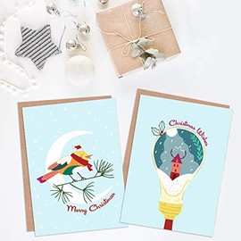 Wee Blue Coo Festive Cute and Quirky Christmas Card Pack