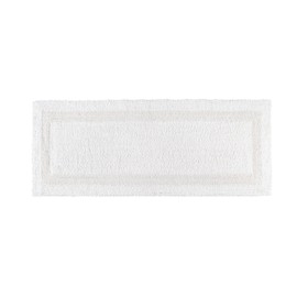 Bathroom Rugs Bath RunnerRugs 24x60 Inches White Cotton Tufted Large Reversible Washable Bath Mats for Bathroom Floor| Quick Dry Bathroom Mat for Tub Spa Shower Toilet| Entry Way Door Mats