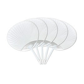 Plain White Fan, Regular Size (5 Pieces)