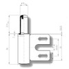2 x Frame Parts for Steel Frame Glass Door Hinges