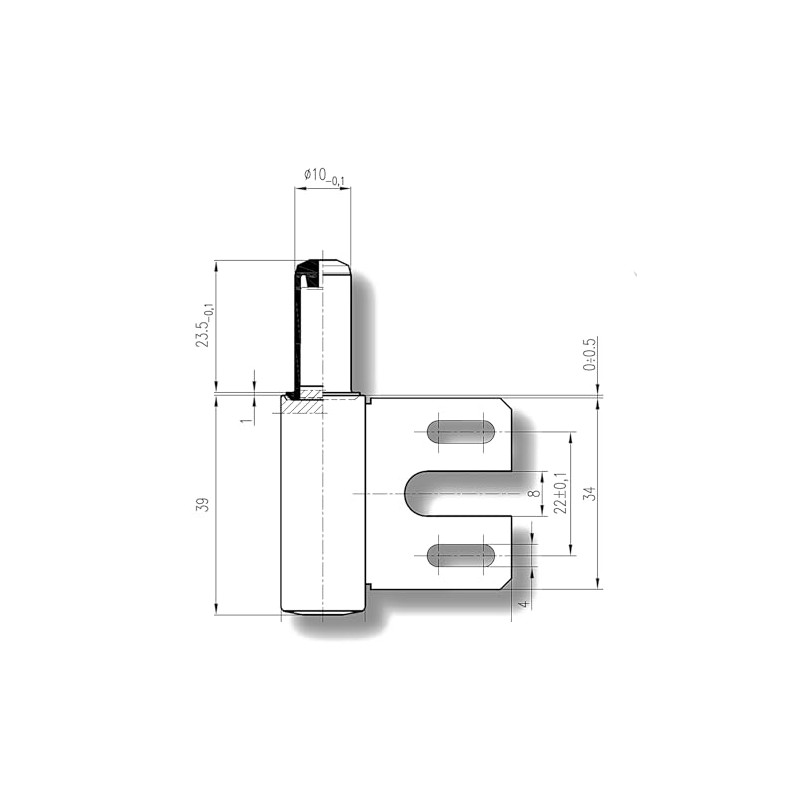 2 x Frame Parts for Steel Frame Glass Door Hinges