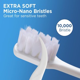Frekare Extra Soft Toothbrushes for Adults with 10000 Micro Nano Bristles, Ultra Soft Toothbrushes with Covers for Sensitive Teeth, Gum Recession and Elderly, Travel (Compact Head, 6 Count)