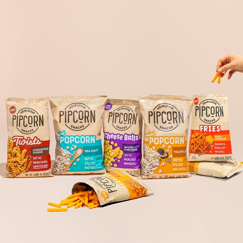 Heirloom White Cheddar Cheese Balls by Pipcorn - 4.5oz 6pk