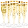 100 Pack Plastic Champagne Flutes,Champagne Glasses Disposable