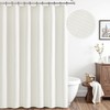 ANRODUO White Long Linen Shower Curtain, 96 Inch Fabric Shower