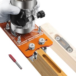 FQIPEI 2in1 Wood Trimmer Base with Slot Bracket for Wood Router Tool, Ideal for Beveling, Grooving, and Curve Cutting, Router Guide, Trimming Machine, Perfect for Wooden Veneer, Cutting Machine Base